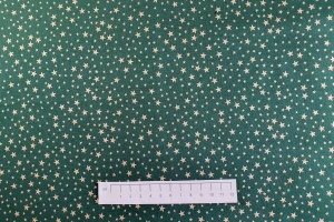 Fabric by the Metre - P303 Gold Stars - Green